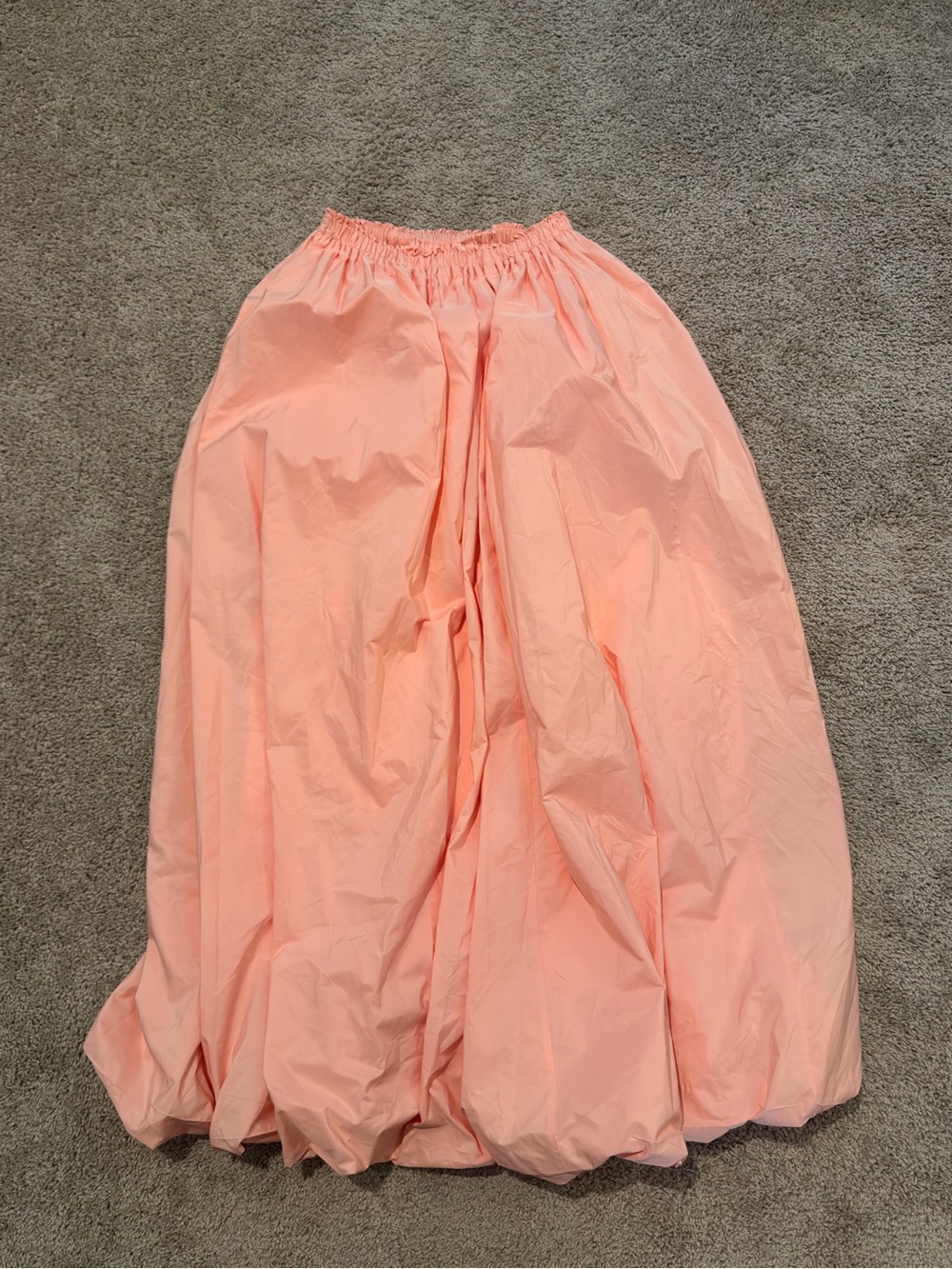 Anthropologie Peach Bubble Maxi Skirt